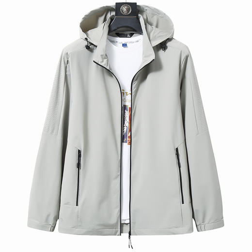 【DWN】大依优型春秋新款户外可拆卸帽外套男士加肥加大码宽松休闲夹克 商品图6