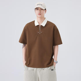 夏季新款时尚潮撞色翻领POLO衫男宽松休闲男士短袖上衣服   AY-D3610【AY-3610】