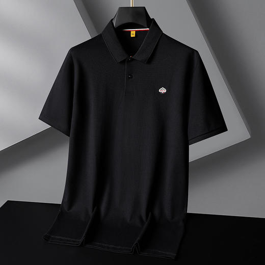 【莫代尔+桑蚕丝+亚麻】【DG】大依优型大码短袖POLO衫体恤莫代尔加肥大码翻领上衣肥佬半袖夏装T恤男士 商品图6
