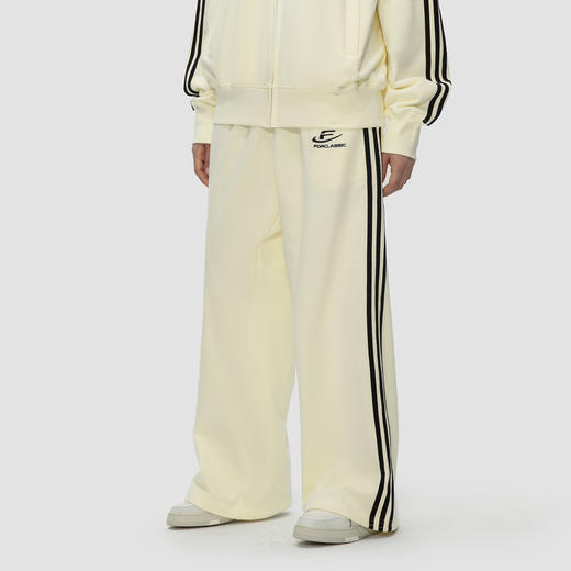 FDR 美式复古条纹印花夹克外套男女秋季潮牌运动休闲裤情侣套装 商品图2