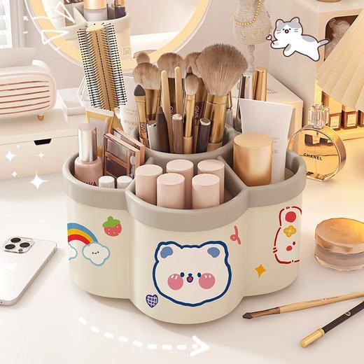 【送贴纸❗️9.9抢大容量旋转笔筒】拿取便携，防水防污，多功能桌面加厚文具收纳盒学生笔筒创意可爱送卡通六一儿童节礼物 商品图3