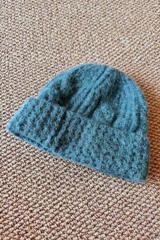 Say Something 冬季保暖麻花针织绿色帽子 21265 商品图3