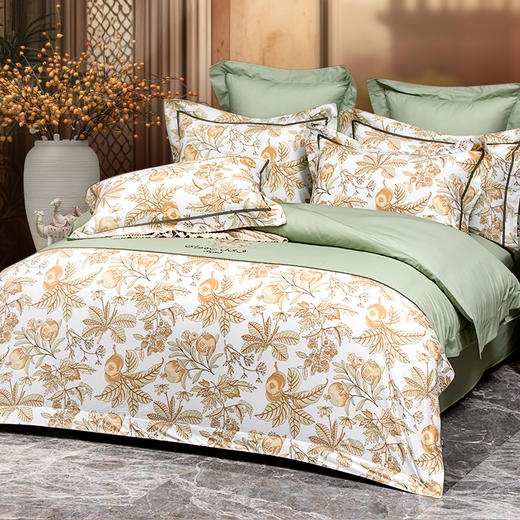 多喜爱 大美新疆果韵系列全棉四件套 榴见开福 【精美刺绣】【织带工艺】【芬纳诺抗菌】【礼盒包装】 商品图1