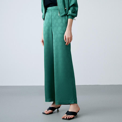 EITIE爱特爱春季新款高腰简约通勤显瘦休闲裤百搭裤子7705417 商品图7