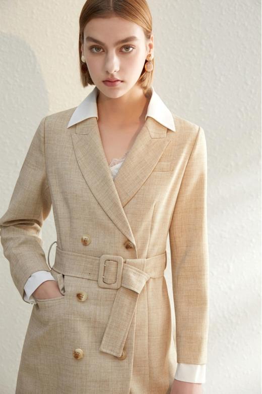 PIPO 双排扣收腰中长款西服外套 15310 商品图5