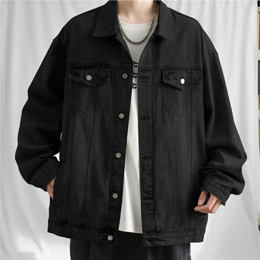 心选丨春季上新【美式复古牛仔外套】水洗做旧 简约 时尚 百搭 商品图3