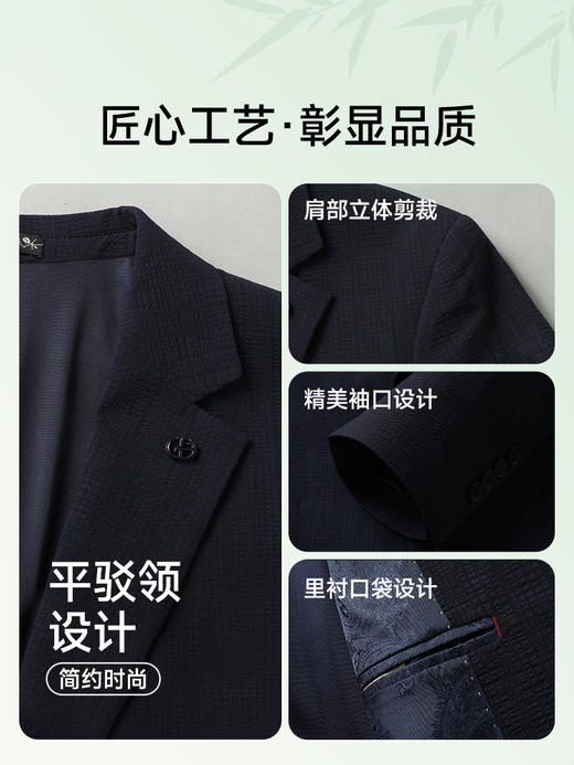 【DDS】大依优型大码新款商务西服外套简约轻奢休闲西装加肥加大上衣男士 商品图2