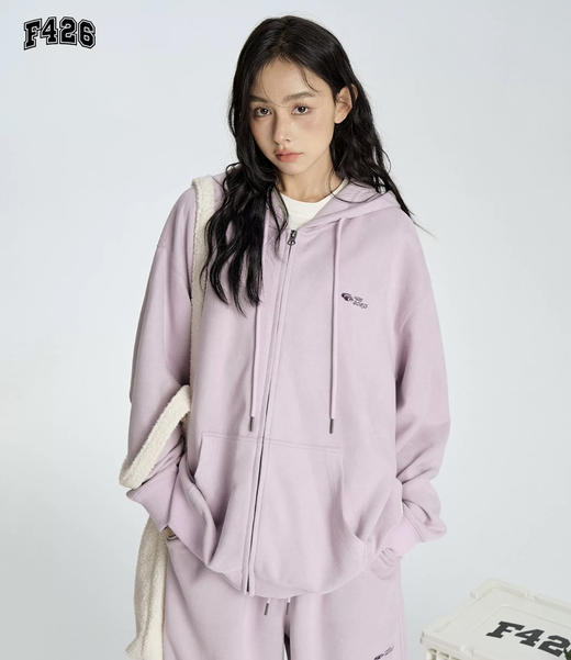 F426* 纯元，拉链外套+裤子 男女同款，麂皮绒休闲套装～ 商品图3