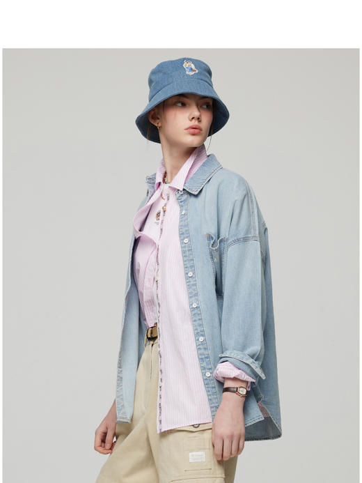 TeenieWeenie小熊卡通衬衫女夏季女衬衣TTYP252302T 商品图1