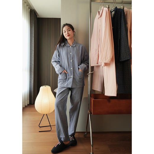 【爱侣宅家服】 双层纱家居服情侣款 纯棉材质 轻薄透气 花样款式 男女可选 商品图8