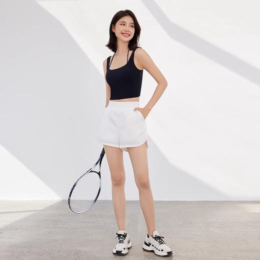 跃牌【轻匀系列】NF裸感假两件运动内衣挂脖带胸垫瑜伽背心女一体防震款健身文胸WX41007 商品图4