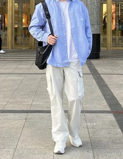 【3月3日 上午12:30 秒杀】返场 原单尾货 TF 情侣款宽松廓形长袖衬衫 男女同款 清雅少年系 商品图2