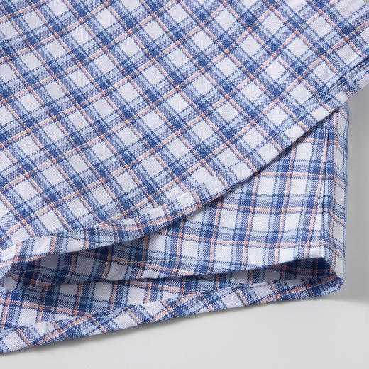 【100棉】罗蒙男士春款格纹长袖休闲衬衫简约舒适职场百搭通勤上班男衬衣 商品图5