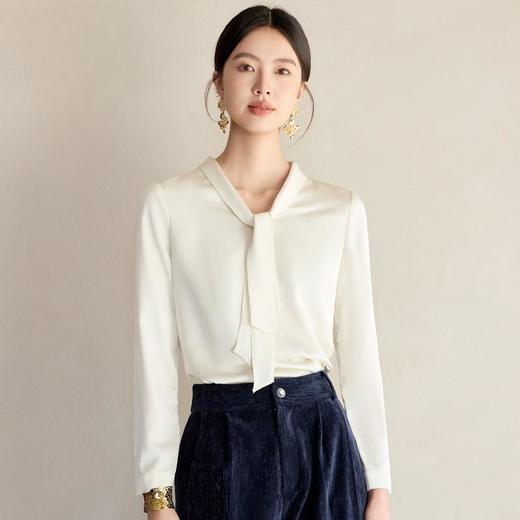 IWY/气质上衣春季新款白色衬衣女职业高端播音主持人服装工作服24B627 商品图1