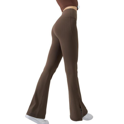 跃牌【轻匀系列】NF裸感无尺码瑜伽裤春秋新款开叉微喇健身裤高腰提臀运动裤CK41006 商品图4