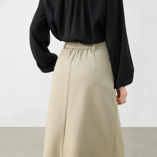 【内购】小个子梨型身材显瘦松紧腰立体工字褶A字半裙-151Q58128 商品图3