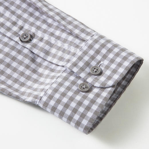 【莱赛尔棉】罗蒙男士春秋长袖格子衬衫时尚百搭通勤上班舒适休闲简约男衬衫 商品图6