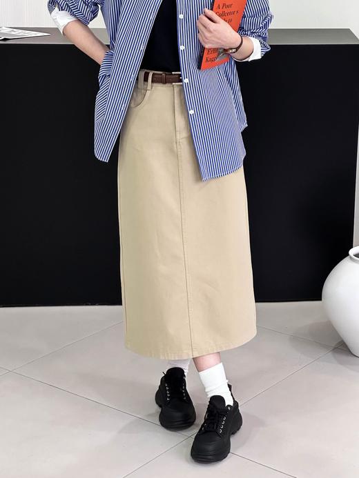 雀说高腰复古牛仔半裙女款直筒a字半身裙AL99053 商品图2