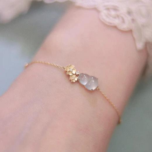 S925纯银繁花玉髓葫芦手链新中式国风女轻奢高级感气质百搭手链 商品图0