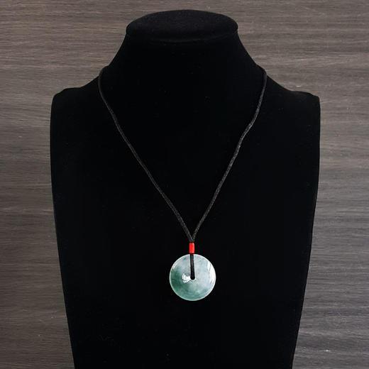 【天然正品】A货翡翠天然精品冰种白底飘花平安扣翡翠吊坠项链33.0*33.0*5.3MM（皆取最大值）中性款现售价：4880！180225AH31
   商品图9