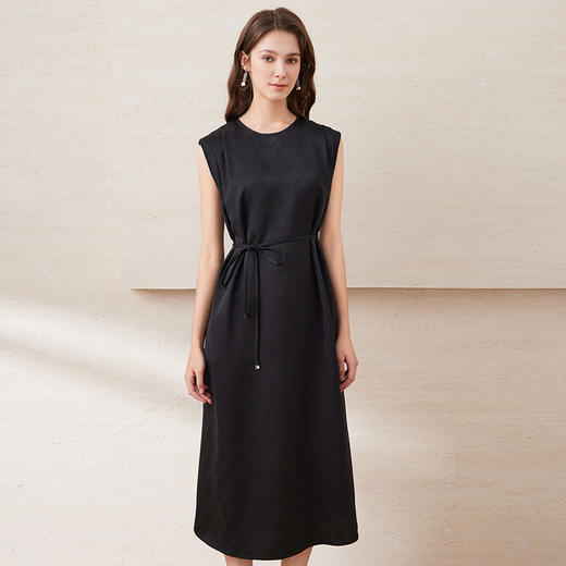EITIE爱特爱夏新款系带飞袖优雅显瘦连衣裙7707427 商品图2