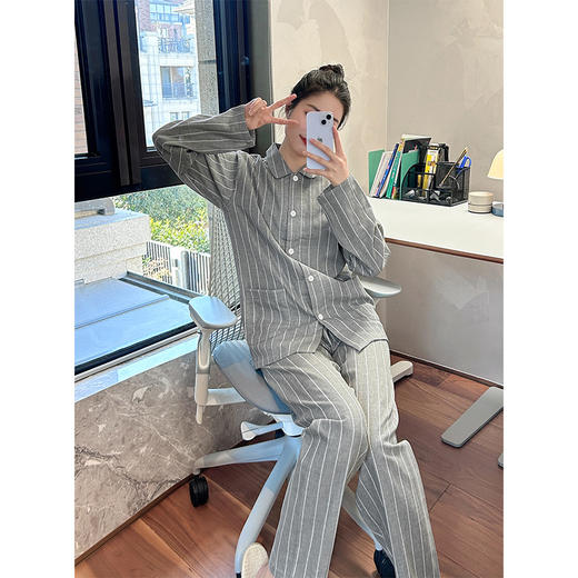 【爱侣宅家服】 双层纱家居服情侣款 纯棉材质 轻薄透气 花样款式 男女可选 商品图10