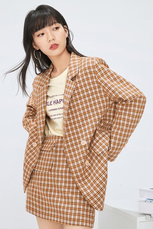 SEIFINI诗凡黎 学院风格纹西装外套 15362 商品图0