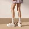 千百度厚底贝壳鞋运动休闲板鞋女款增高小白鞋饼干鞋A25120821 商品缩略图4
