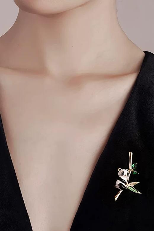 ESTACIA 中国风国宝熊猫竹子造型配饰胸针 21743 商品图0