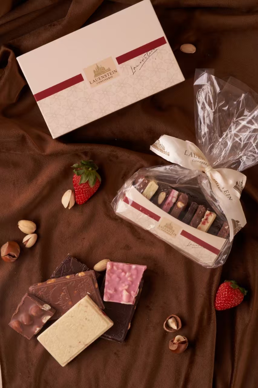 lauenstein confiserie （城堡巧克力）绚意·坚果混合排块（无酒） 坚果巧克力排块 德国手工Pralinen