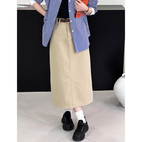 雀说高腰复古牛仔半裙女款直筒a字半身裙AL99053