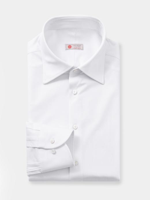 AhhhCotton 100支双股雅致白意式工艺衬衫 商品图0