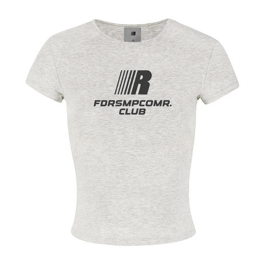 FDR官方店 R字印花基础排版短袖女夏辣妹运动美式短款修身t恤上衣 商品图4