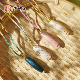 牛首山非遗大漆编绳项链吊坠挂绳可调节挂脖挂坠送妈妈节日礼物