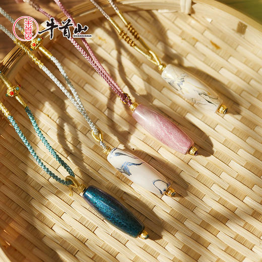 牛首山非遗大漆编绳项链吊坠挂绳可调节挂脖挂坠送妈妈节日礼物 商品图0