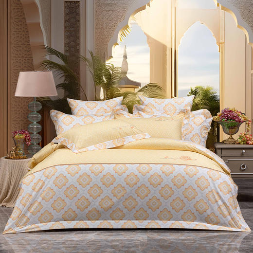 多喜爱 大美新疆西域系列全棉四件套 艾德莱斯/喀什印象/穆尼热/阿娜尔罕/榴见开福 【宽边工艺】【芬纳诺抗菌】【礼盒包装】 商品图6