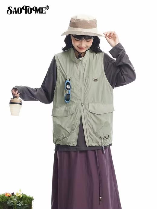 早乙女惠子saotome/STMMJ251057/户外防泼水工装马甲 商品图1