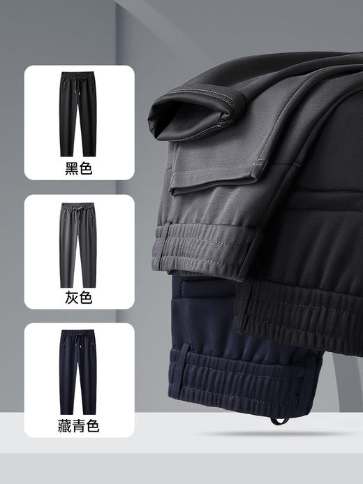 【新款DK】大依优型大码松紧腰直口束口休闲运动裤卫裤休闲裤加肥加大长裤胖子裤子 商品图3