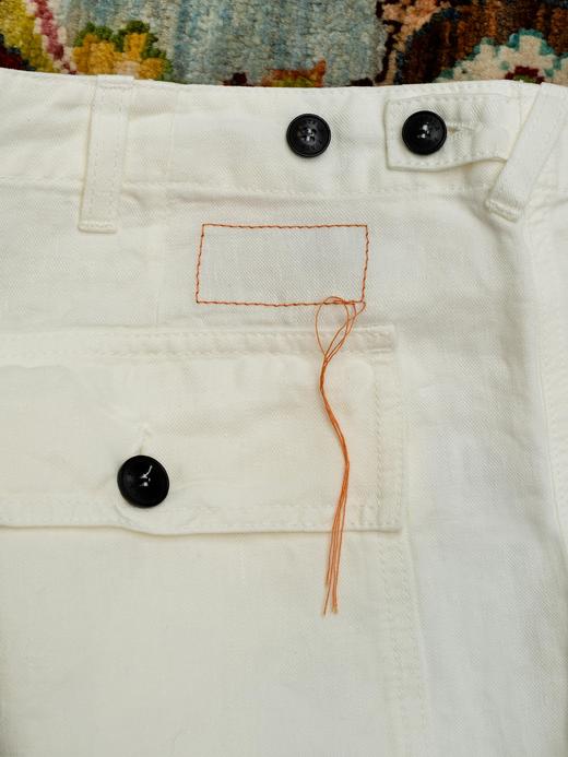 Fortela 白色亚麻工装裤 商品图4