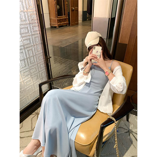 <曾小咸推荐>自带胸垫3色吊带连衣裙 商品图3