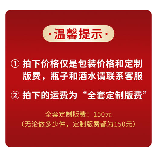 【高端配瓶新款】个性定制 1件500ml*6瓶 商品图1