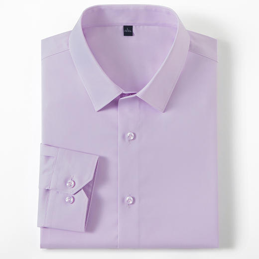 【莱赛尔弹力面料】罗蒙春秋男士经典翻领纯色长袖衬衫舒适百搭通勤上班职业男衬衣 商品图6