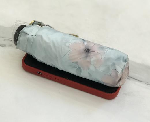 优品堂『墨羽』五折双层超轻肤感软糯布黑胶遮阳伞 商品图2