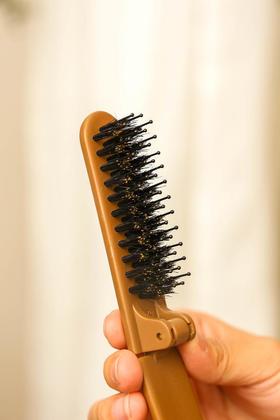 日本进口❗️Kawatani猪鬃蓬蓬按摩梳折叠便携款&直卷两用款