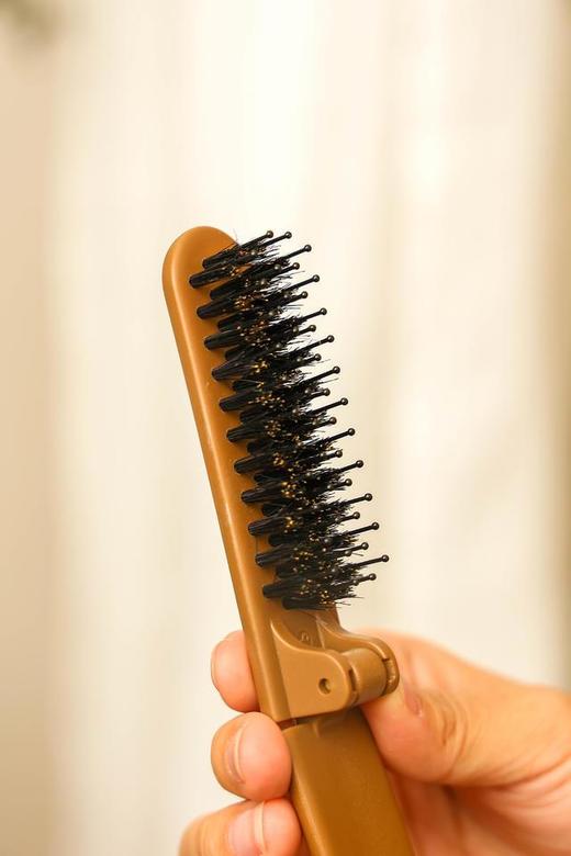 日本进口❗️Kawatani猪鬃蓬蓬按摩梳折叠便携款&直卷两用款 商品图0