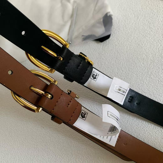 外贸原单拉夫腰带，正面十字纹小牛皮柔软有质感，牛皮腰带，金色扣➕小牛皮带身，2.5×108CM 商品图6