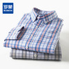 【莱赛尔棉】罗蒙男士经典格子长袖衬衫商务通勤休闲简约透气舒适时尚百搭男衬衣 商品缩略图0