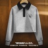 马登复古格雷系空气层运动Polo领卫衣小心机显腰健身长袖春季上衣 商品缩略图1