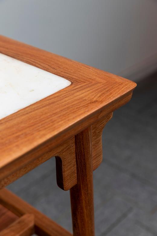 红桥红  家具严选  缅甸花梨（大果紫檀）【木面/云石面  54 刀牙双层小酒桌】 商品图4