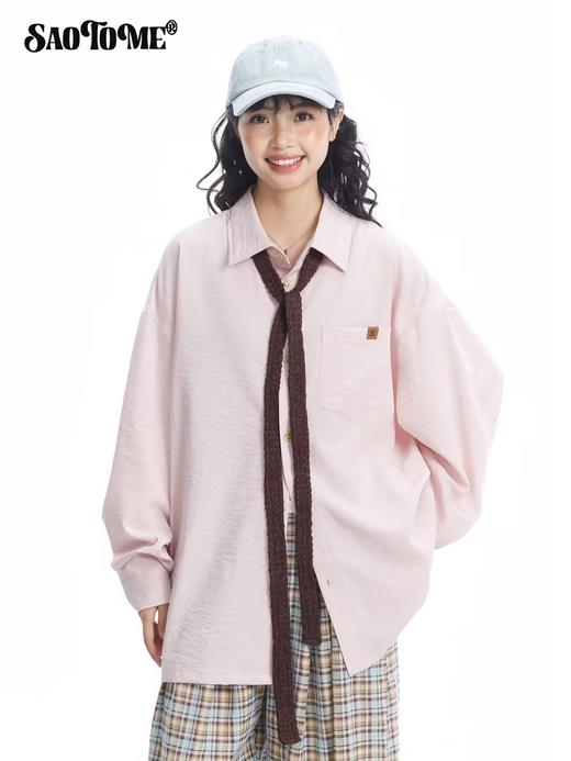 早乙女惠子saotome/STMCS251085/纯色百搭棉质长袖衬衫 商品图3